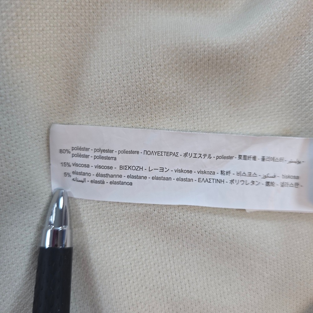 Zara Mens Med Cream Short Sleeve Snap Button Thick Overshirt Textured Pockets - Picture 7 of 9